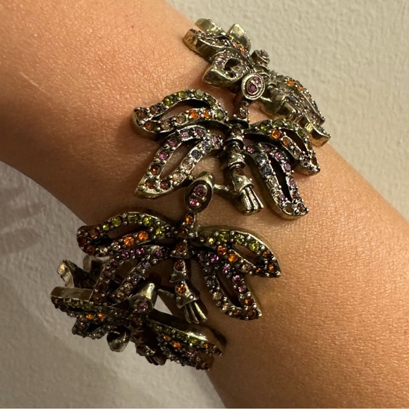 Fairycore Art Nouveau Jewelled Dragonfly Artistry Bracelet (Art Deco, Exquisite) - Picture 9 of 11